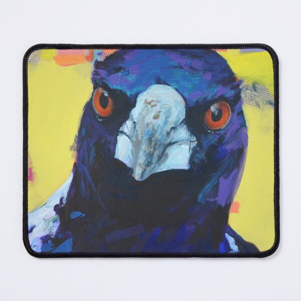 Item preview, "The Bottom of the sand pit." Fun painting of Australian magpie. designed and sold by Cat Leonard.