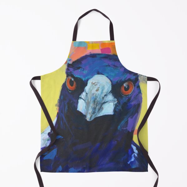 Item preview, "The Bottom of the sand pit." Fun painting of Australian magpie. designed and sold by Cat Leonard.