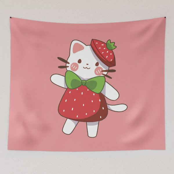 Item preview, Kawaii Strawberry Cat designed and sold by Kawaii-Bappa.