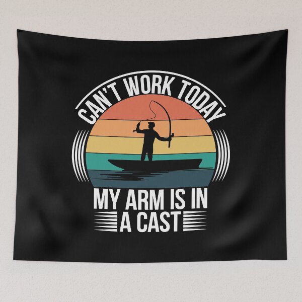 Item preview, Mens Can't Work Today My Arm is in A Cast Funny Fishing T-shirt  designed and sold by KGN  CREATIVITY.