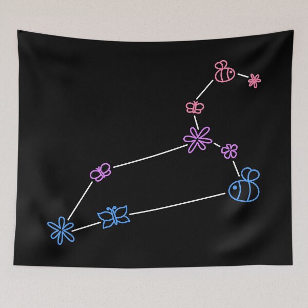 Item preview, Leo Zodiac Constellation Genderfluid Pride Flowers Butterflies Bees designed and sold by cashewdays.