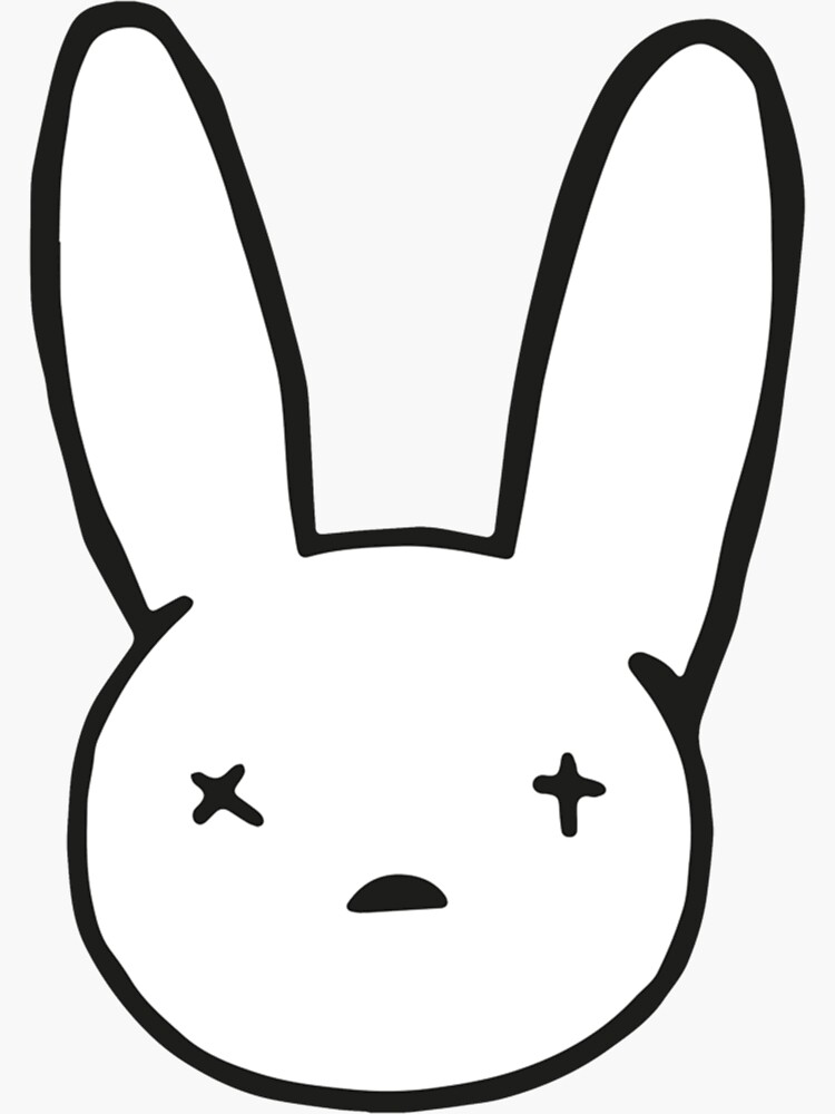 "Bad bunny " Sticker for Sale by FoxDaves | Redbubble