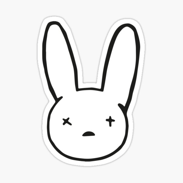 "Bad bunny " Sticker for Sale by FoxDaves | Redbubble