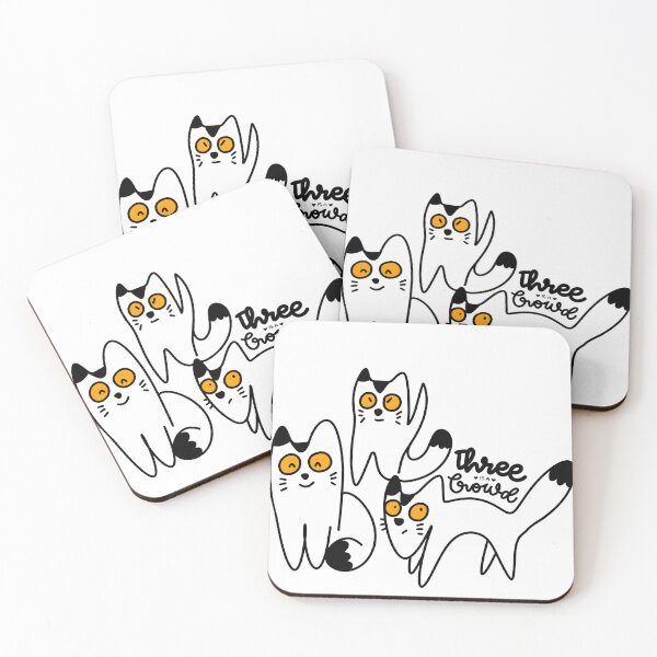 Item preview, Three is a crowd cats designed and sold by givepineapple.