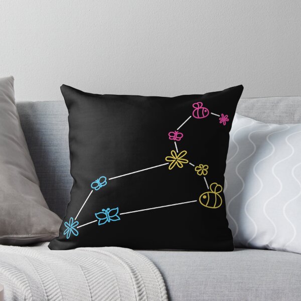 Item preview, Leo Zodiac Constellation Pansexual Pride Flowers Butterflies Bees designed and sold by cashewdays.