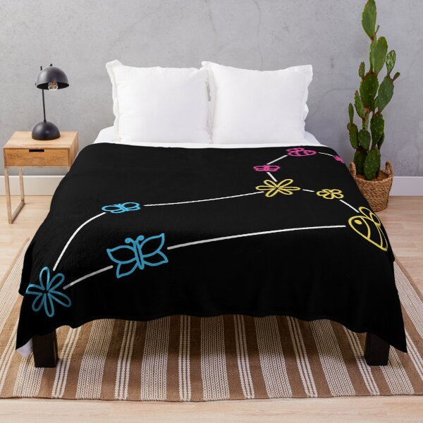 Item preview, Leo Zodiac Constellation Pansexual Pride Flowers Butterflies Bees designed and sold by cashewdays.