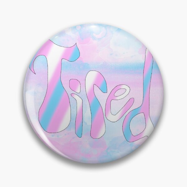 Item preview, Tired - pink, blue, white designed and sold by AbstractlyDelen.