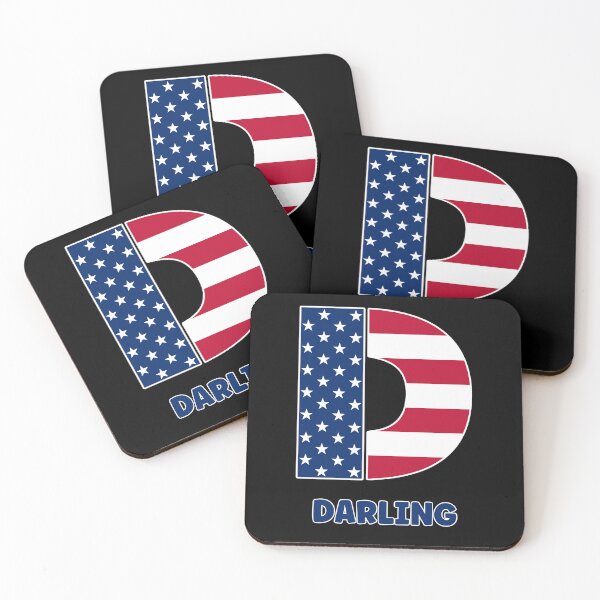 Item preview, Letter D USA flag darling designed and sold by Astralia.