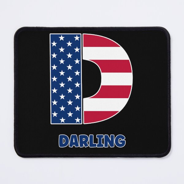 Item preview, Letter D USA flag darling designed and sold by Astralia.