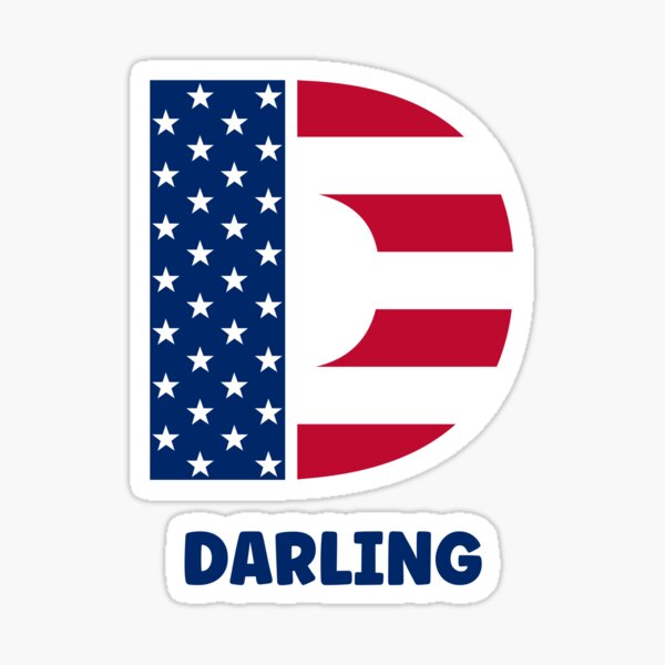 Artikel-Vorschau von Buchstabe D USA-Flaggenliebling, designt und verkauft von Astralia.