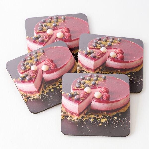Item preview, Piece Of Delicious Raspberry Cake With Fresh Strawberries, Raspberries, Blueberry, Currants. Cake And Dessert Aesthetic Novelty Design designed and sold by Silver Medal.