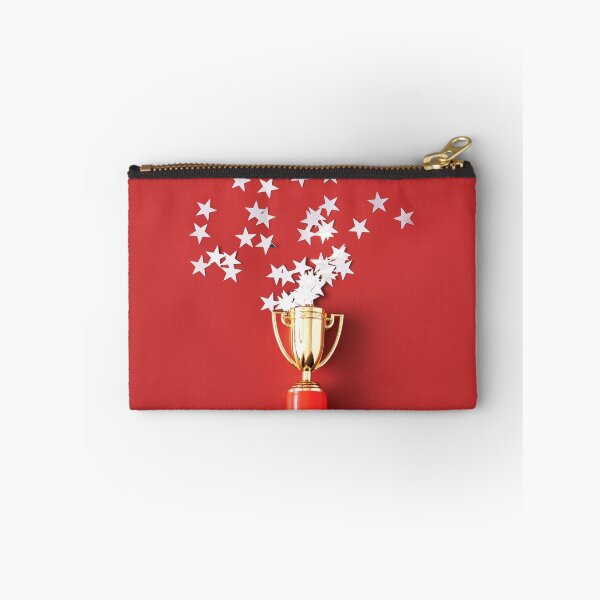 Item preview, Stars Fly Out Of The Gold-Colored Victory Cup On Red Background. Competition And Champion Aesthetic Novelty Design designed and sold by Silver Medal.