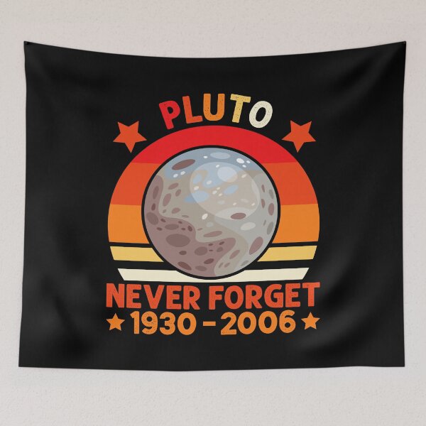 Item preview, Vintage Never Forget Pluto Retro Style Space Astronomy Science designed and sold by mteehut.