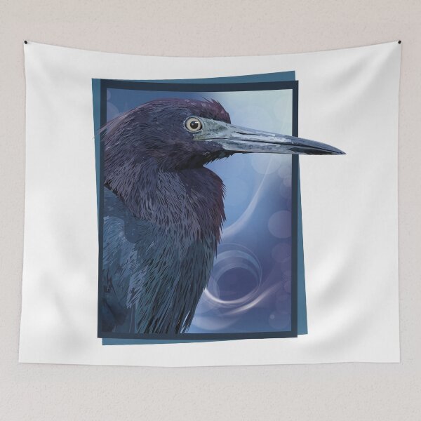 Item preview, blue egret designed and sold by obscurite.