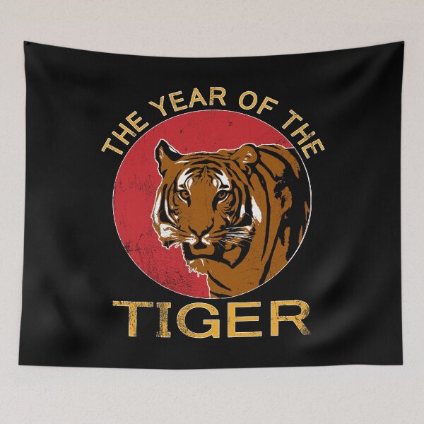 Item preview, The Year of the Tiger Chinese Lunar New Year Design Retro Distressed designed and sold by LthrDaddyBear.