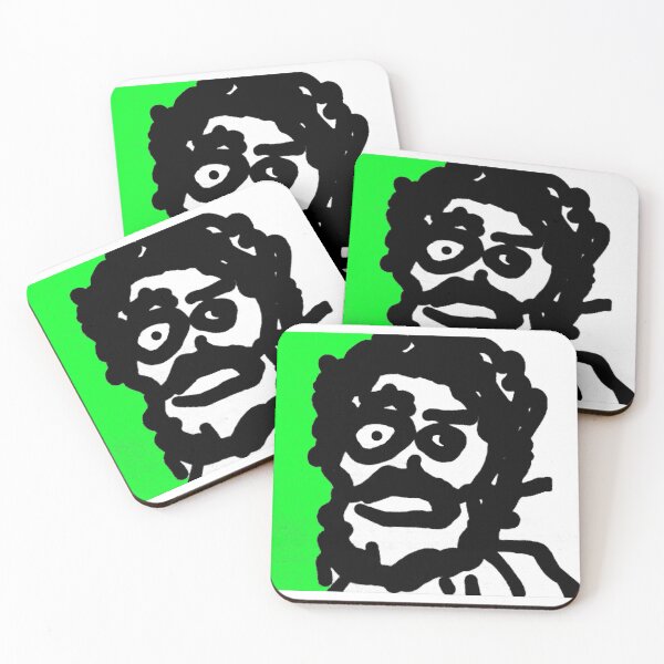 Item preview, Man, face with green border designed and sold by Stacey Lazarus.