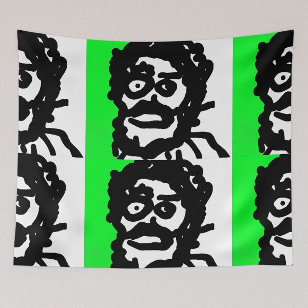 Item preview, Man, face with green border designed and sold by Stacey Lazarus.