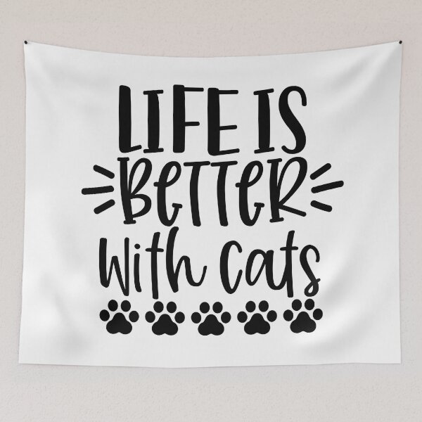 Item preview, Life Is Better With Cats. Funny Cat Lover Design. Purrfect. designed and sold by That Cheeky Tee.