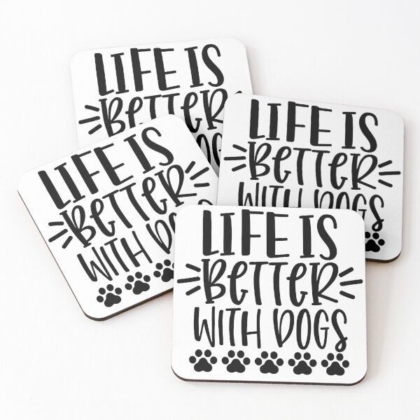Item preview, Life Is Better With Dogs. Funny Dog Lover Design. Pawsome. designed and sold by That Cheeky Tee.