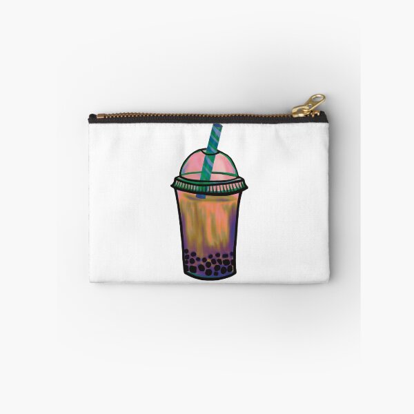Item preview, Gold Purple Sunset Milk Tea Illustration designed and sold by ZaraRoza.