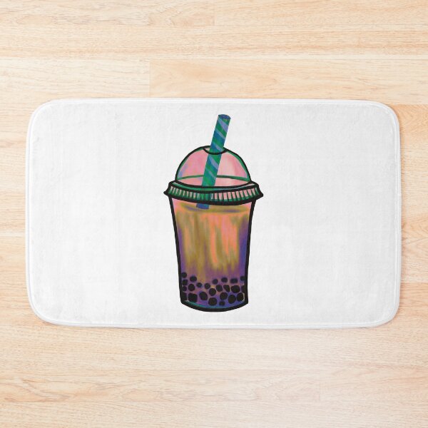 Item preview, Gold Purple Sunset Milk Tea Illustration designed and sold by ZaraRoza.