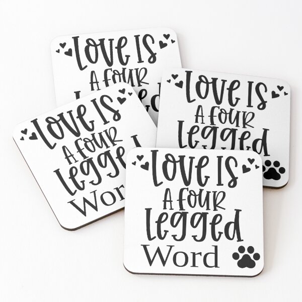 Item preview, Love Is A Four Legged Word. Funny Dog Lover Design. Pawsome. designed and sold by That Cheeky Tee.
