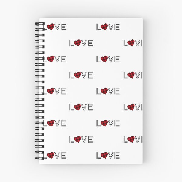 Aperçu de l'œuvre Love Heart Valentine's Day Red Buffalo Plaid Pattern créée et vendue par SpringMoonPress.