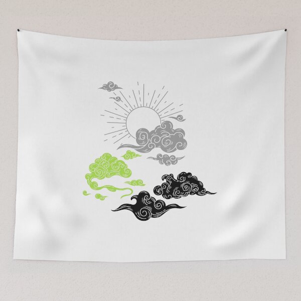 Item preview, Sun and Clouds Nonbinary. Agender Pride designed and sold by Subtle Pride Shop.