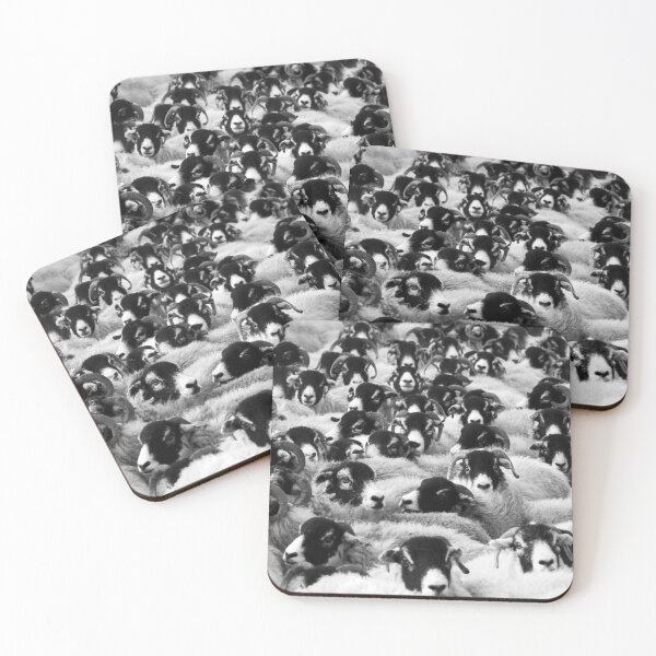 Item preview, Sheep black and white animal design wall art designed and sold by Taimoor Ali.