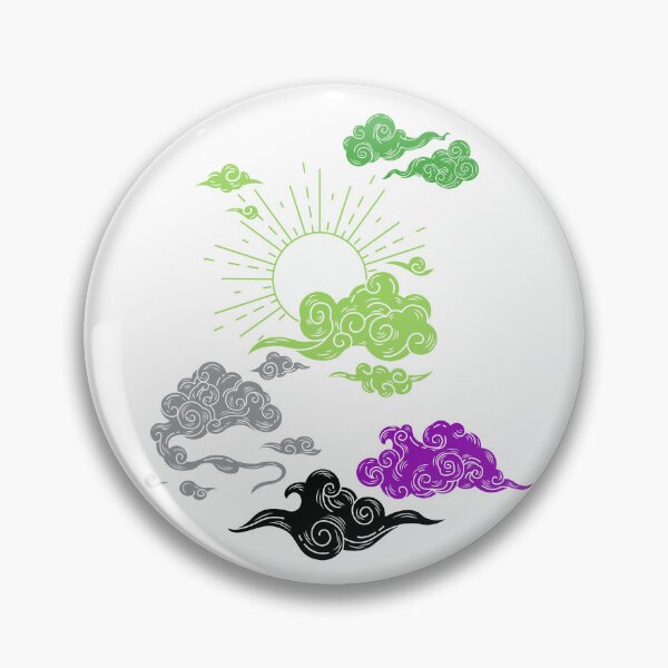 Item preview, Sun and Clouds Aro Ace. Aroace Pride designed and sold by Subtle Pride Shop.