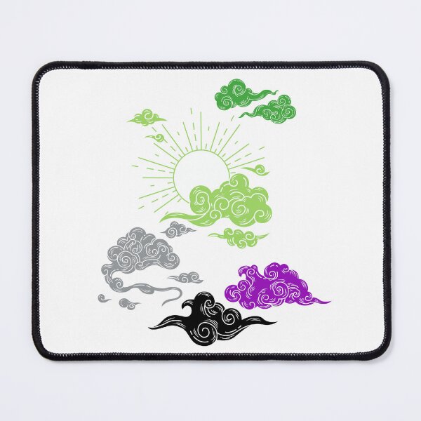 Item preview, Sun and Clouds Aro Ace. Aroace Pride designed and sold by Subtle Pride Shop.