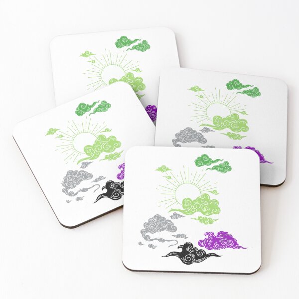 Item preview, Sun and Clouds Aro Ace. Aroace Pride designed and sold by Subtle Pride Shop.