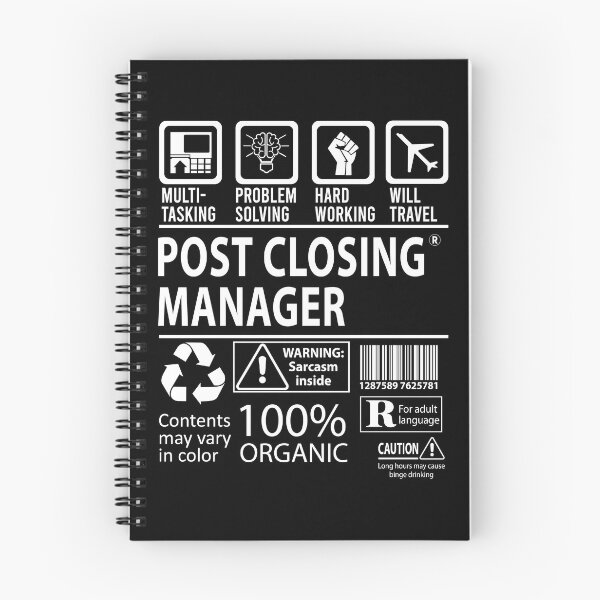 Item preview, Post Closing Manager T Shirt - MultiTasking Certified Job Gift Item Tee designed and sold by andahanson.