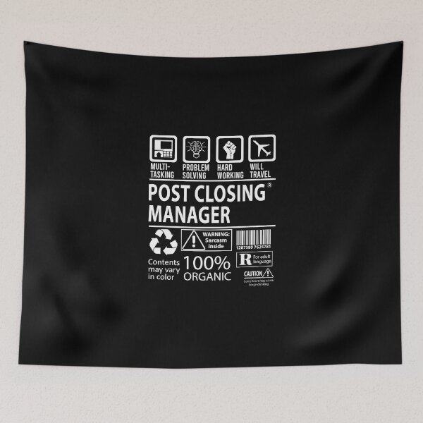Item preview, Post Closing Manager T Shirt - MultiTasking Certified Job Gift Item Tee designed and sold by andahanson.