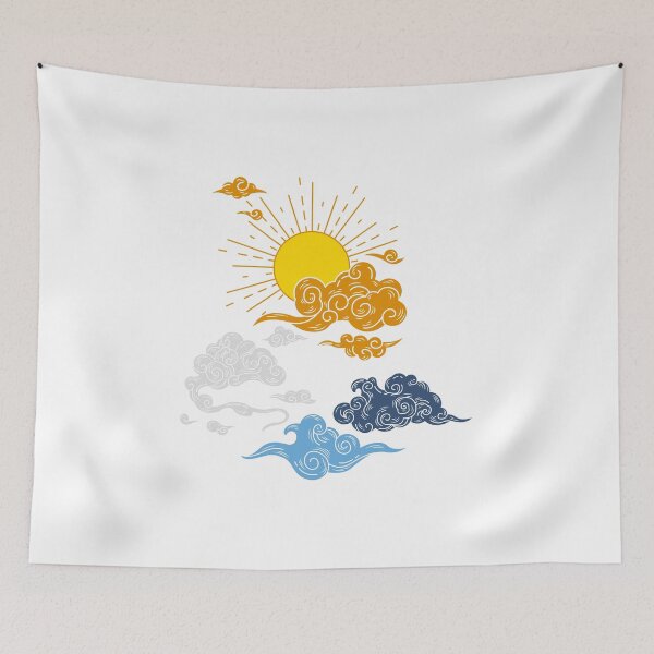 Item preview, Aro Ace Sun and Clouds. Aroace Pride designed and sold by Subtle Pride Shop.