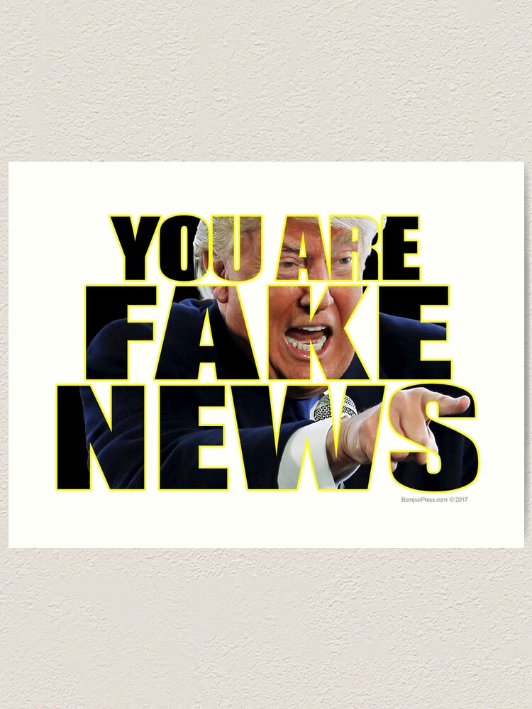 Alternate view of You Are Fake News Press Conference Art Print