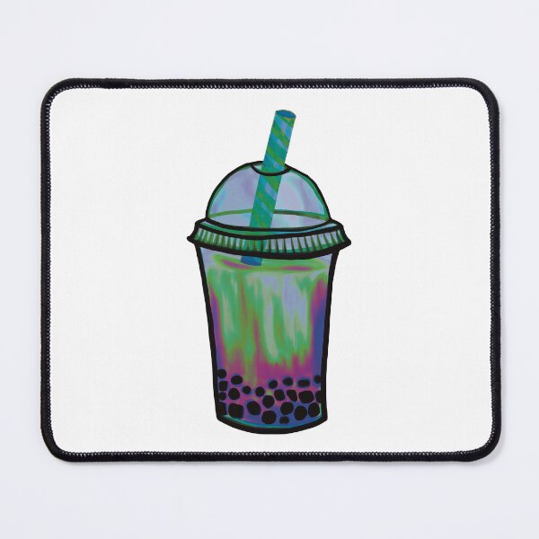 Item preview, Ocean Boba Milk Tea Illustration designed and sold by ZaraRoza.