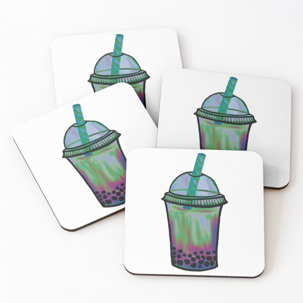 Item preview, Ocean Boba Milk Tea Illustration designed and sold by ZaraRoza.