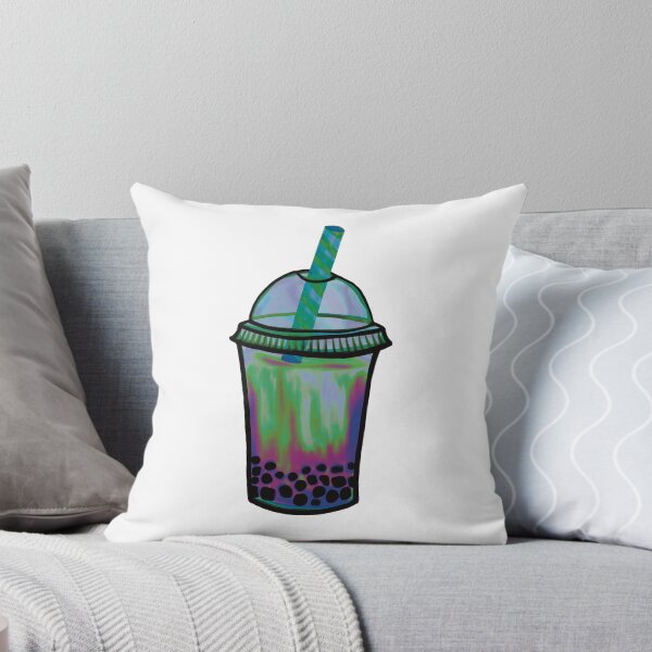 Item preview, Ocean Boba Milk Tea Illustration designed and sold by ZaraRoza.