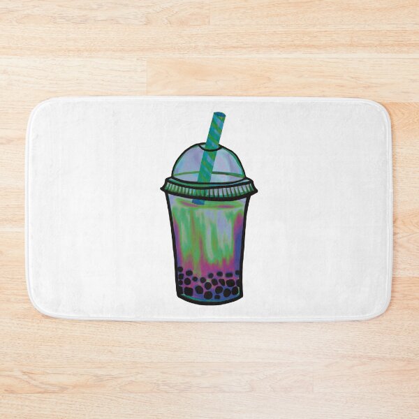 Item preview, Ocean Boba Milk Tea Illustration designed and sold by ZaraRoza.