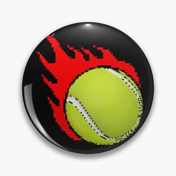 Item preview, Grand Slam Tennis Ball on Fire: Retro Pixelated Design 1 designed and sold by OutofFocusShop.