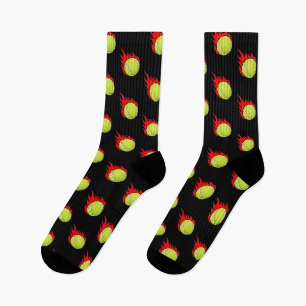 Item preview, Grand Slam Tennis Ball on Fire: Retro Pixelated Design 1 designed and sold by OutofFocusShop.