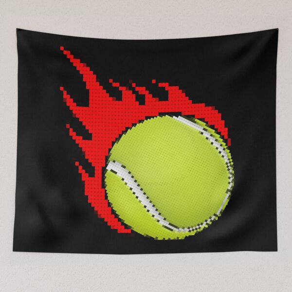 Item preview, Grand Slam Tennis Ball on Fire: Retro Pixelated Design 1 designed and sold by OutofFocusShop.