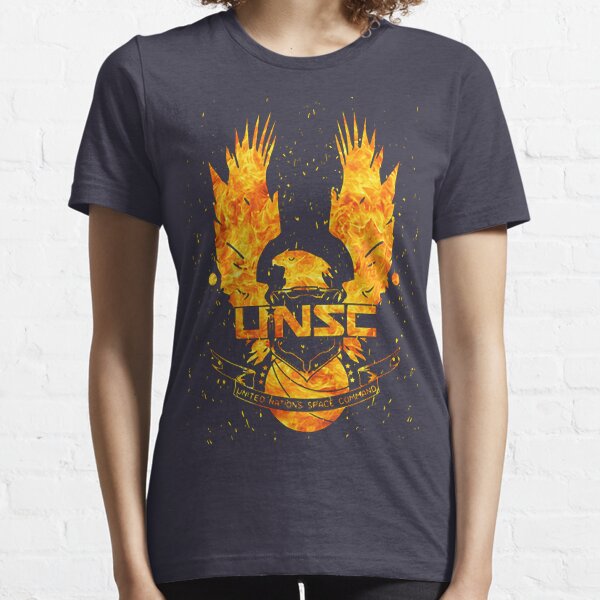 UNSC Halo Fire Background L_O_G_O Classic Tshirt Essential T-Shirt
