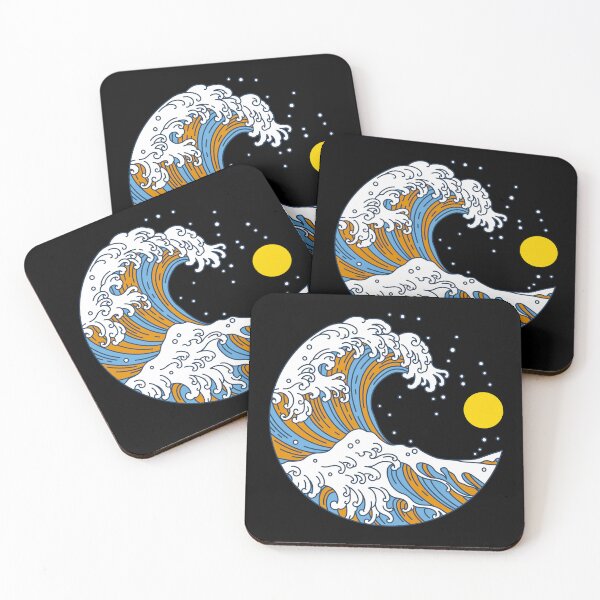 Item preview, Circular Japanese Aro Ace Wave. Aroace Pride designed and sold by Subtle Pride Shop.