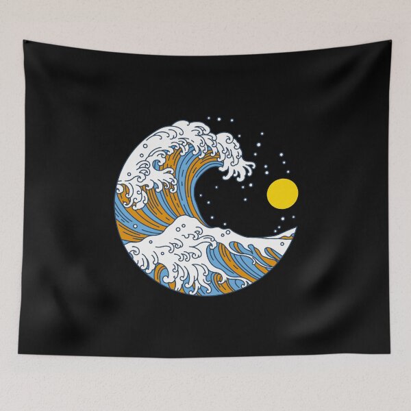 Item preview, Circular Japanese Aro Ace Wave. Aroace Pride designed and sold by Subtle Pride Shop.