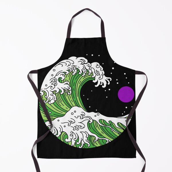 Item preview, Circular Japanese Aro Ace Wave. Aroace Pride designed and sold by Subtle Pride Shop.