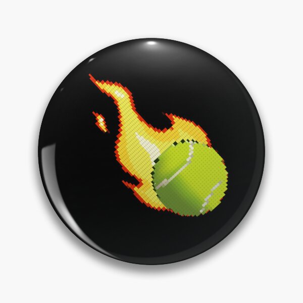 Item preview, Grand Slam Tennis Ball on Fire: Pixelated Retro Design 2 designed and sold by OutofFocusShop.