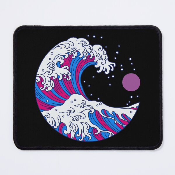 Item preview, Circular Japanese Bi Wave. Bisexual Pride designed and sold by Subtle Pride Shop.