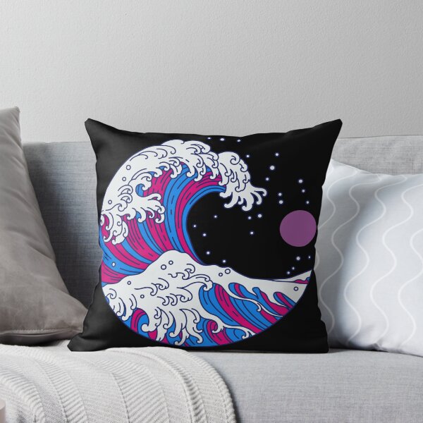 Item preview, Circular Japanese Bi Wave. Bisexual Pride designed and sold by Subtle Pride Shop.